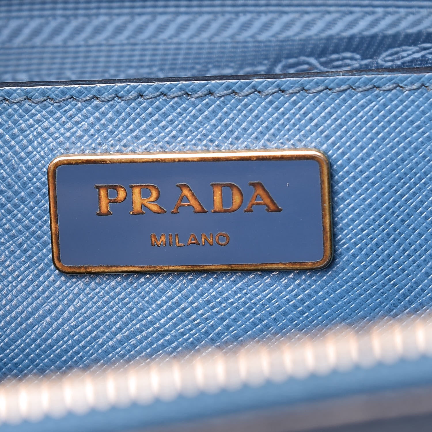 Prada Saffiano Lux Colorblock Medium Galleria Double Zip Tote Bluette Cobalto 7 of 13