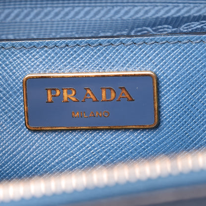 Prada Saffiano Lux Colorblock Medium Galleria Double Zip Tote Bluette Cobalto 7 of 13