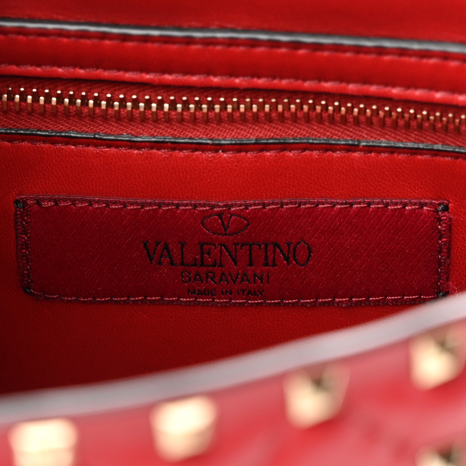 Valentino Garavani Nappa Roses Crystal Medium Rockstud Spike Shoulder Bag Red 6 of 9