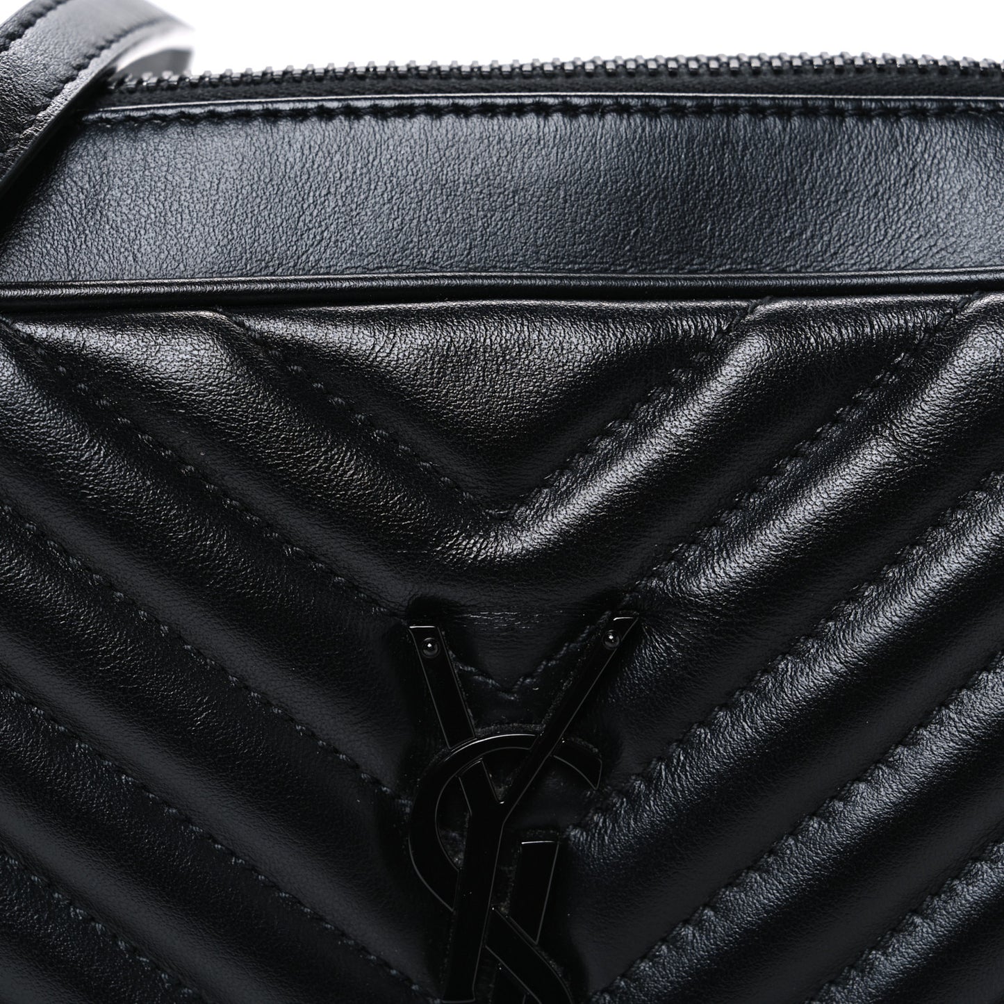 Calfskin Matelasse Monogram Monochrome Lou Camera Bag Black