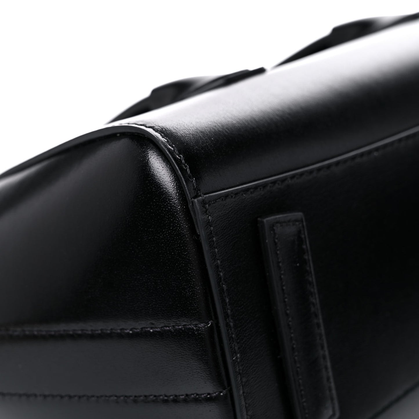 Box Calfskin Mini Lock Antigona Shoulder Bag Black