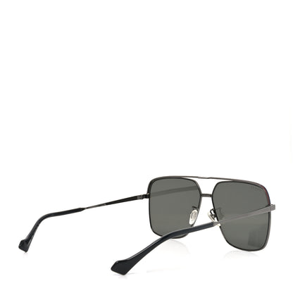 Gucci Metal Web Square Aviator Sunglasses GG1099SA Black 4 of 8