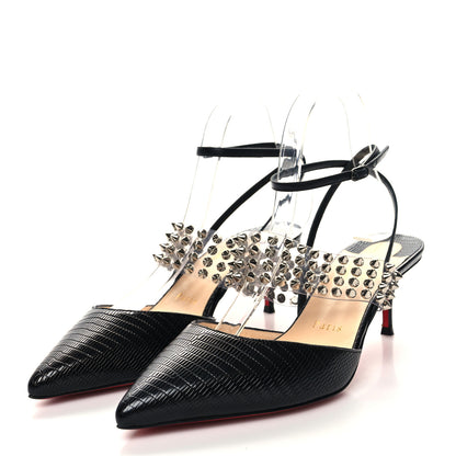 Christian Louboutin Nappa PVC Levita 55 Pumps 39 Black 3 of 7