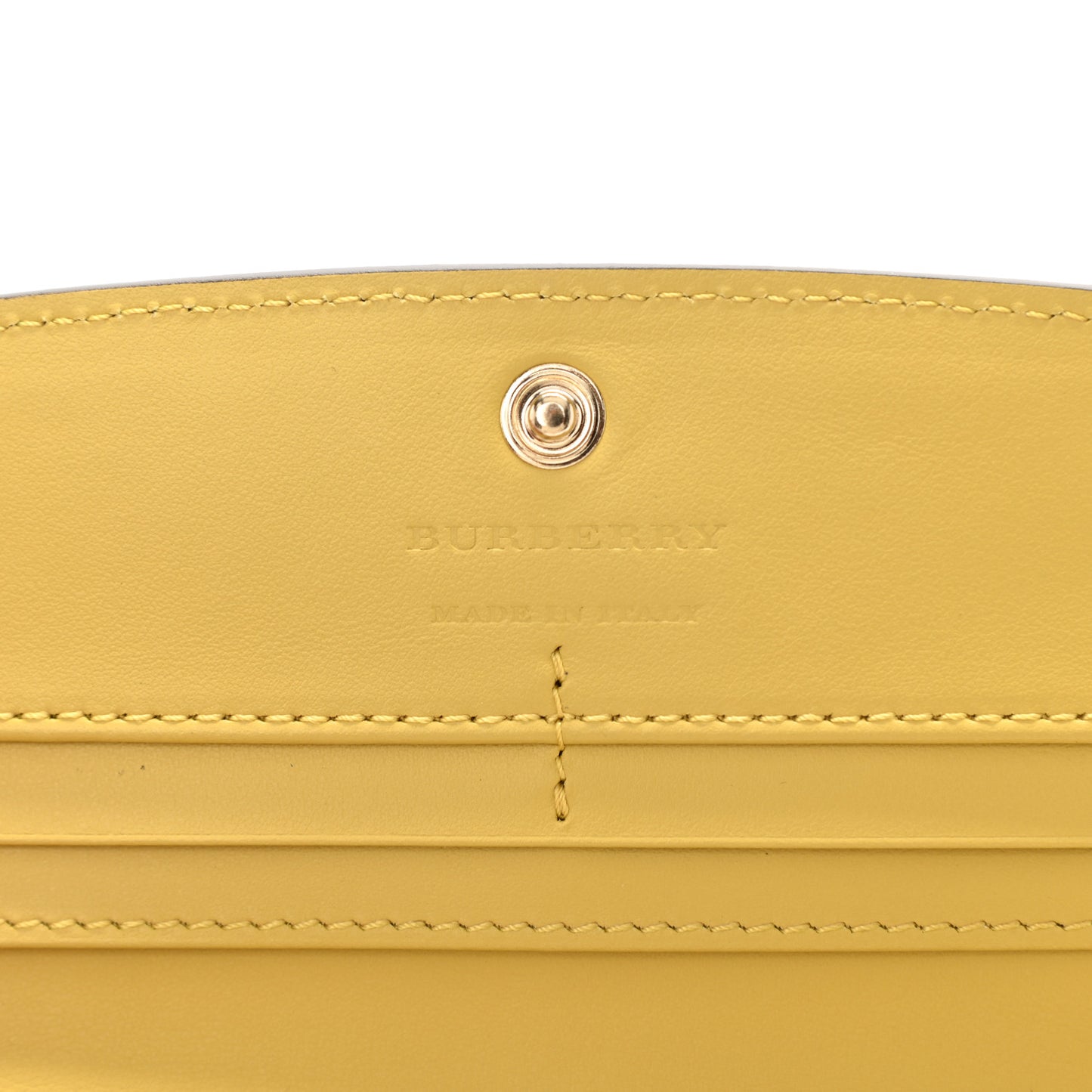 Calfskin House Check Porter Continental Wallet Yellow