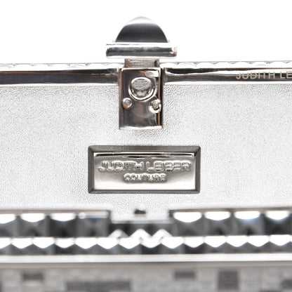 Judith Leiber Glass Clutch Silver 7 of 7