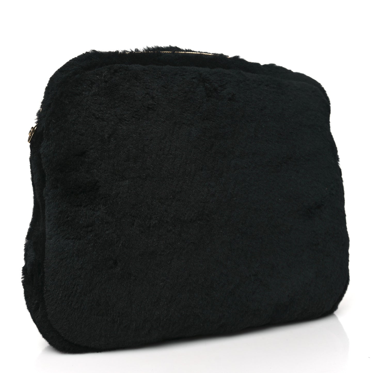 Shearling CC Flat Mules 37 Black