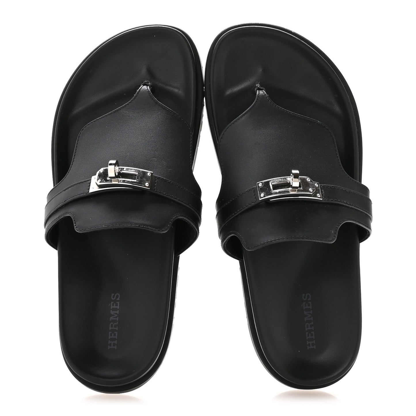 Calfskin Womens Empire Sandals 36.5 Black