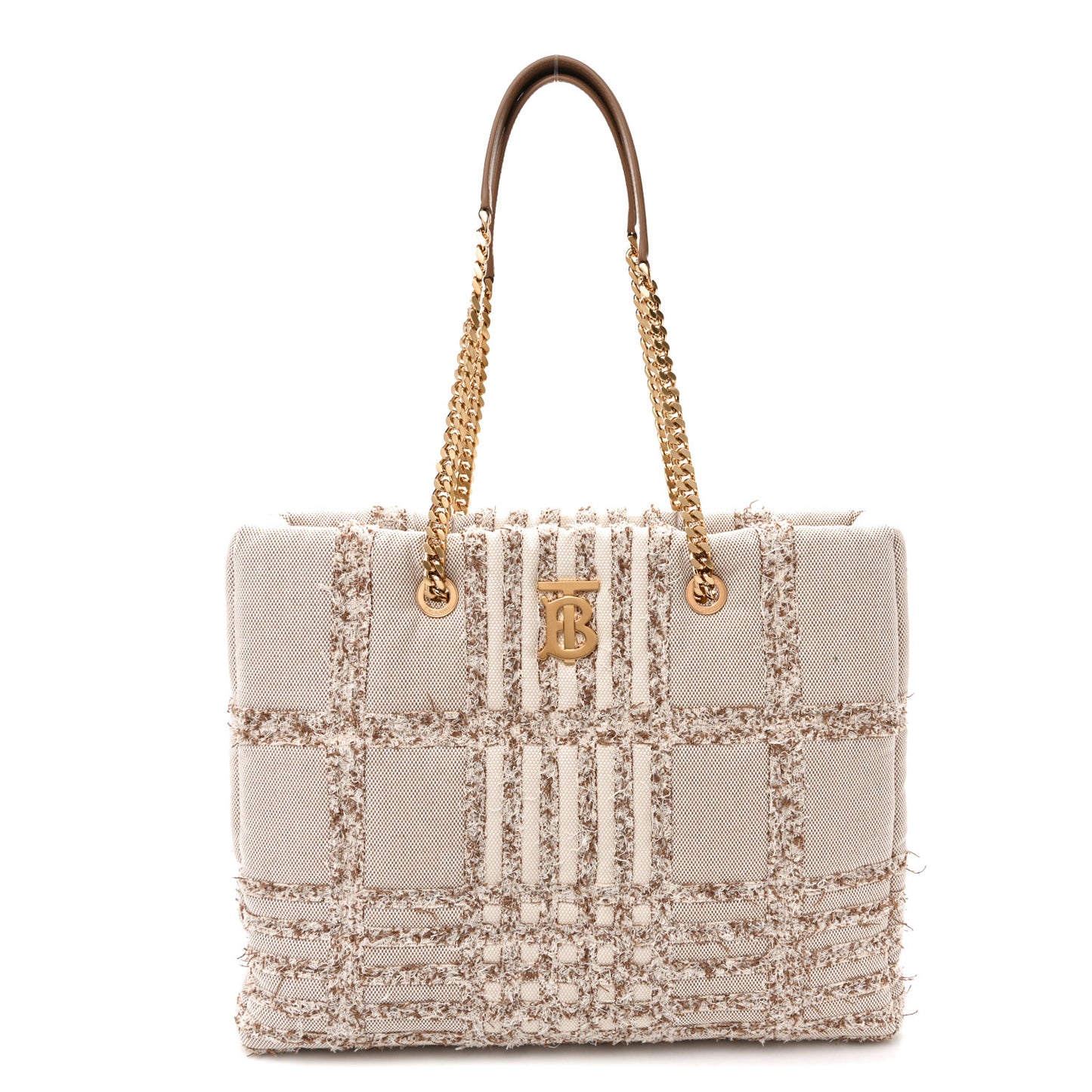 Cotton Needle Punch Medium Shopper Tote  Natural