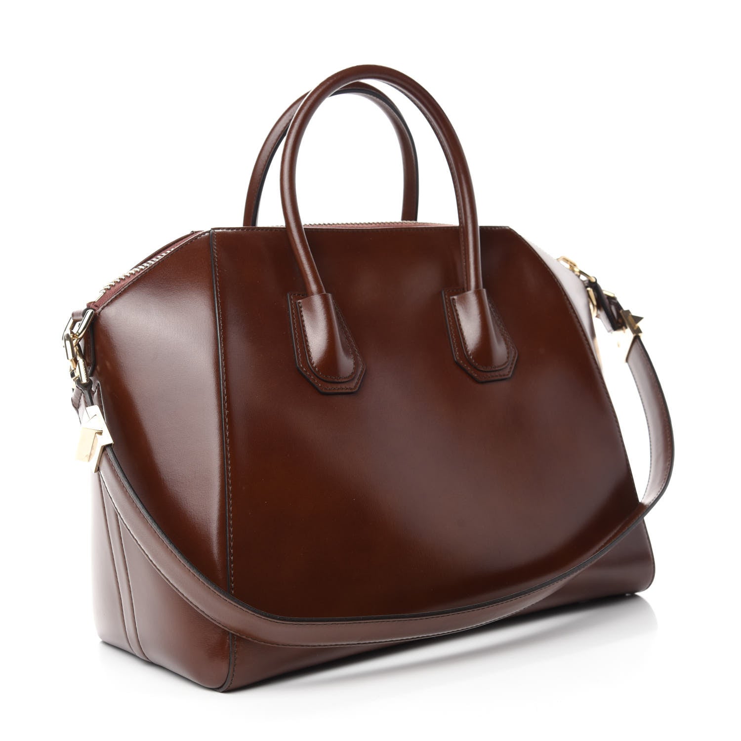 Givenchy Shiny Lord Calfskin Medium Antigona Brown 3 of 11