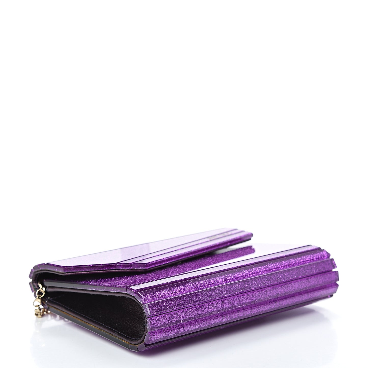 Acrylic Glitter Candy Clutch Dark Purple