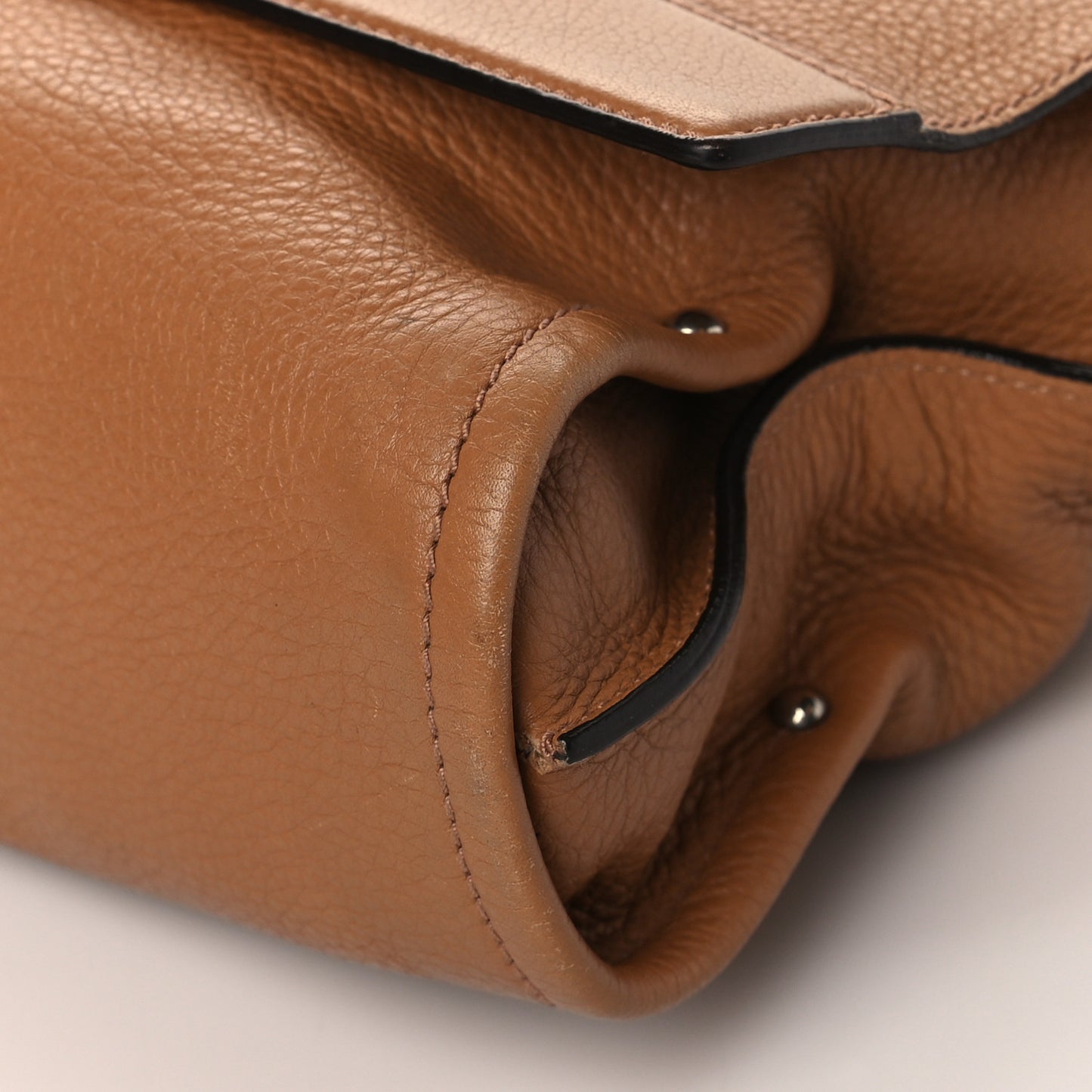 Calfskin Gancini Flap Shoulder Bag Brown