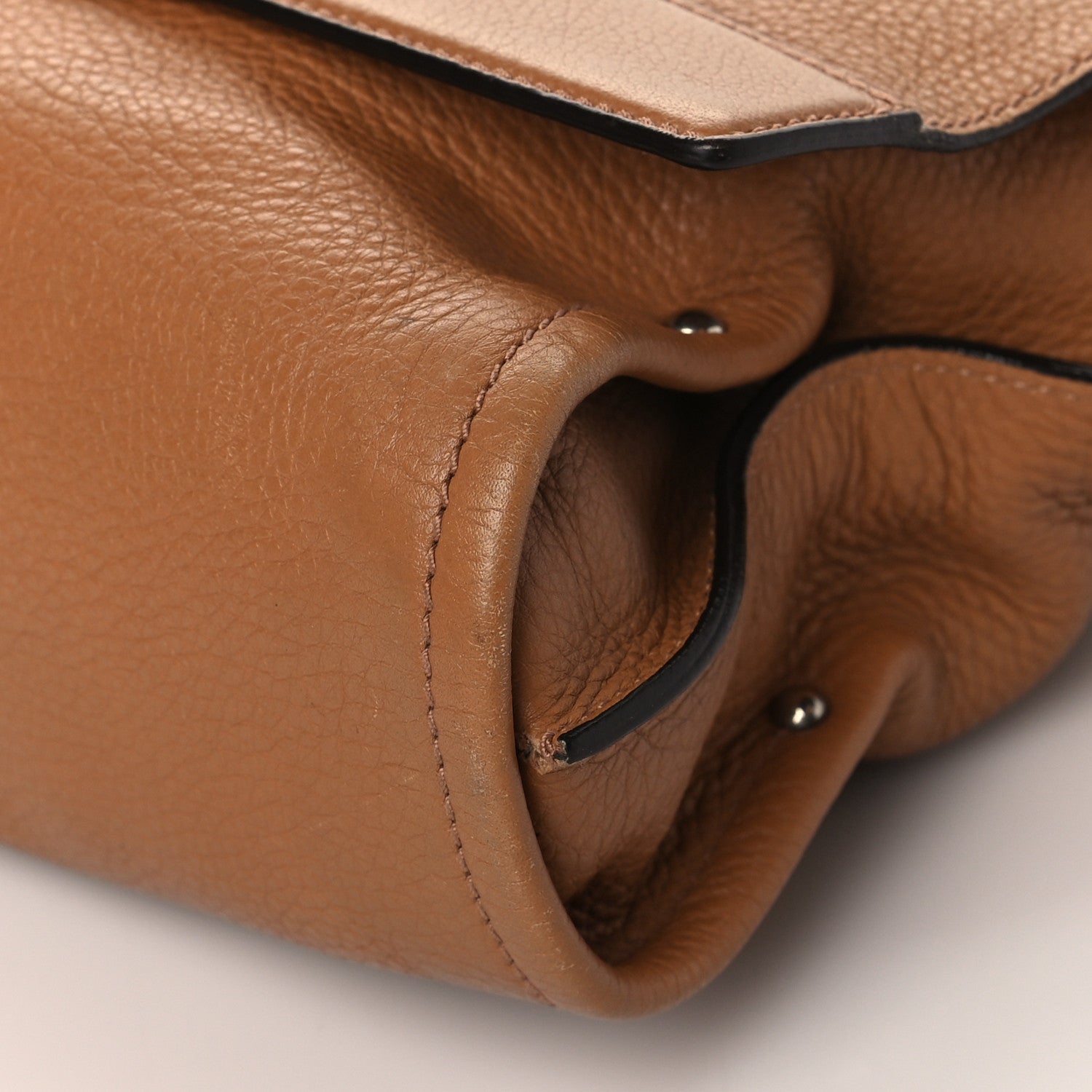 Salvatore Ferragamo Calfskin Gancini Flap Shoulder Bag Brown 9 of 10
