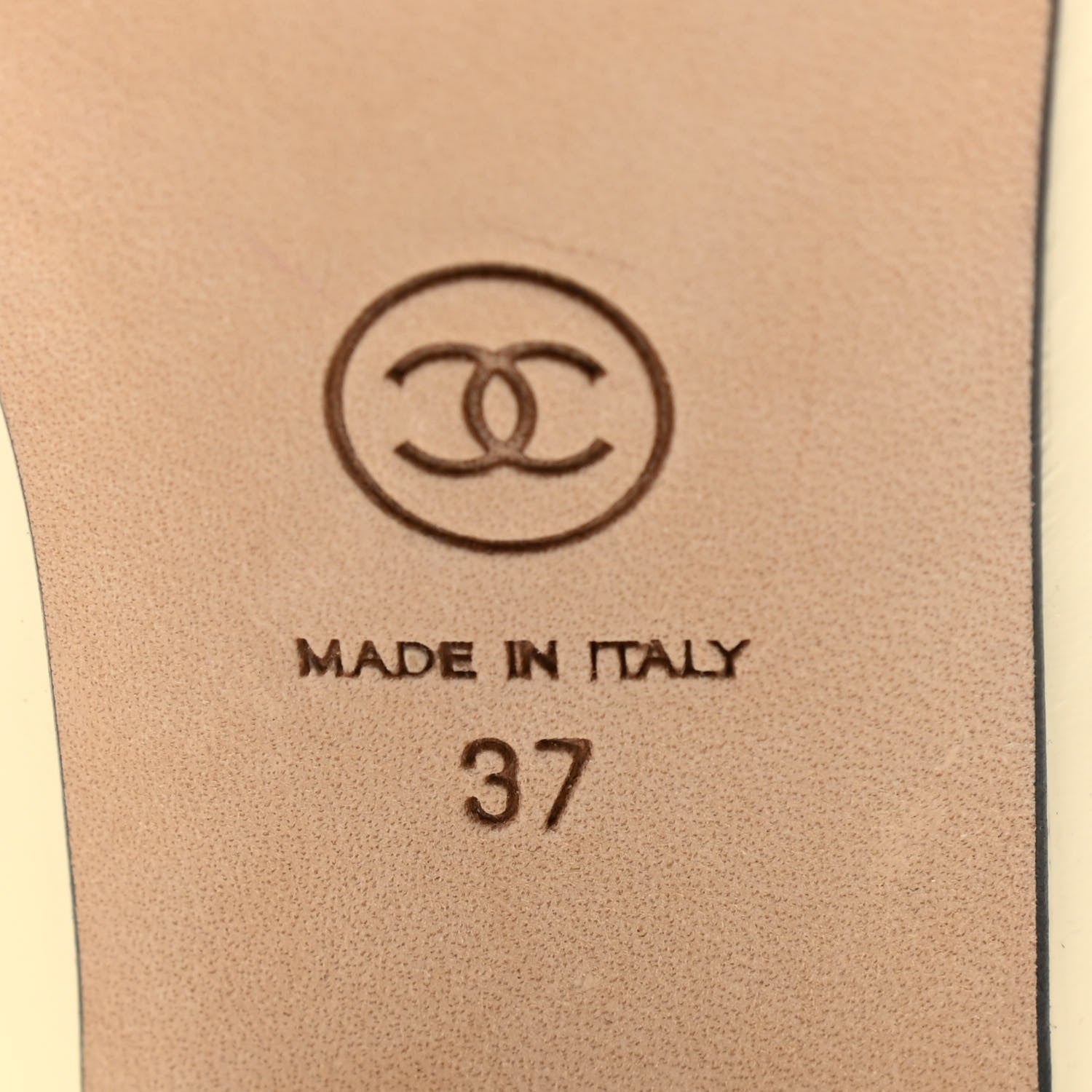 Chanel Patent Calfskin Cap Toe Pumps 37 Beige Black 6 of 10