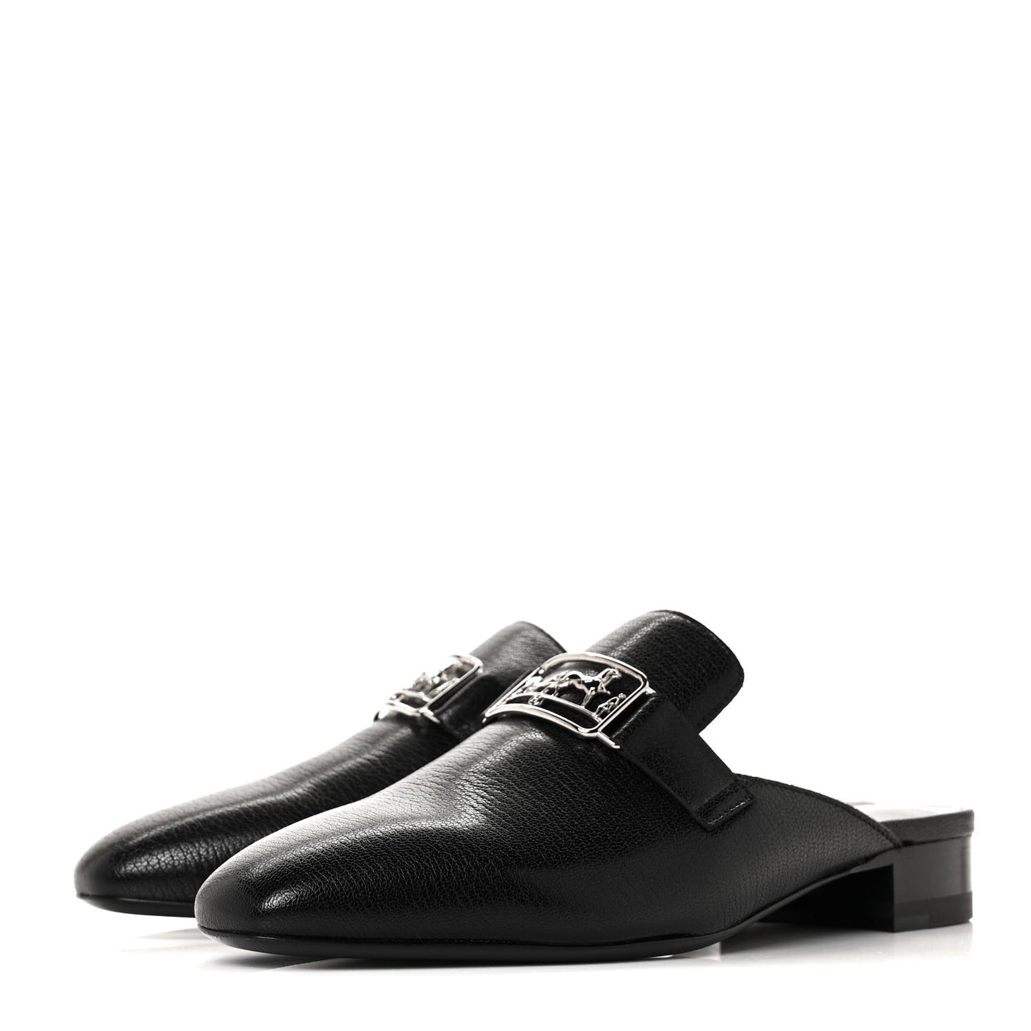 Goatskin Vincennes Mules 35.5 Black