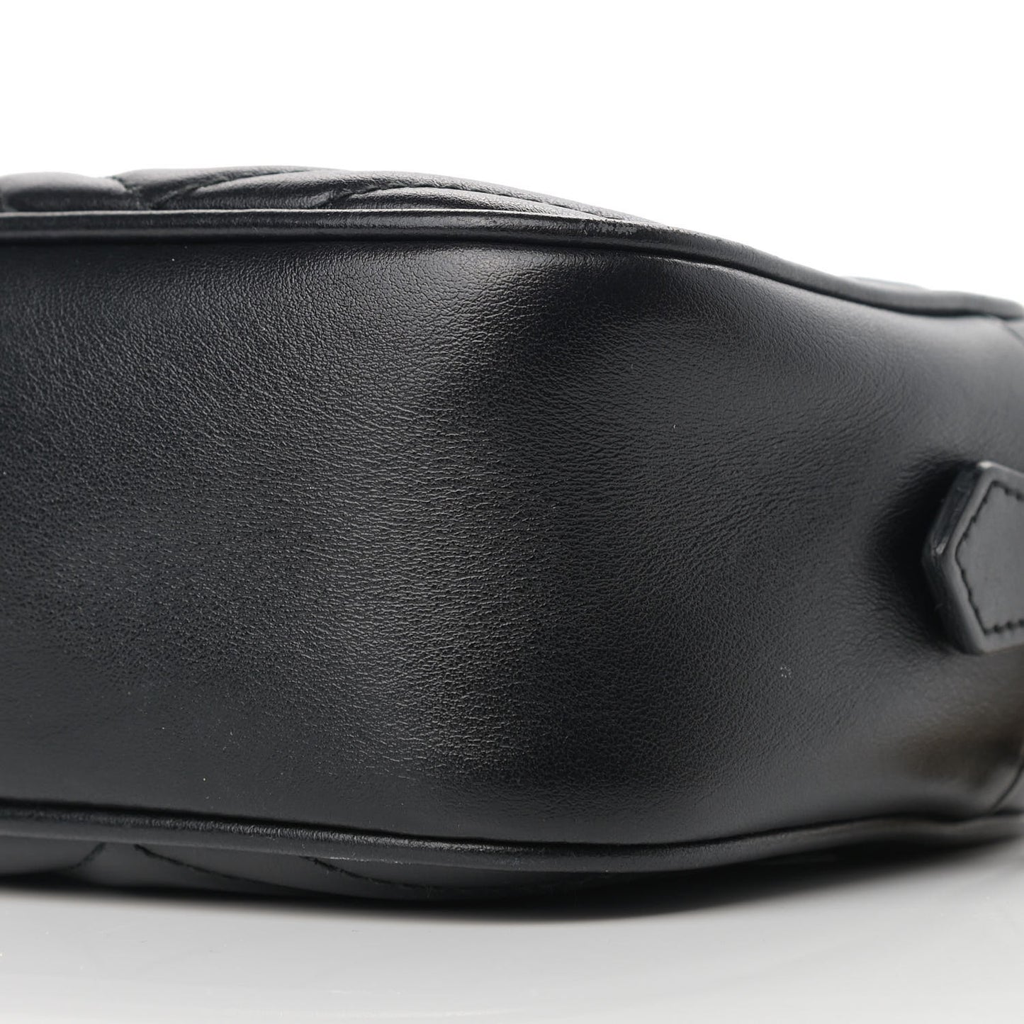 Calfskin Matelasse Small GG Marmont Chain Shoulder Bag Black