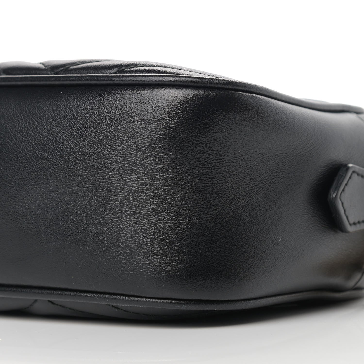 Gucci Calfskin Matelasse Small GG Marmont Chain Shoulder Bag Black 9 of 14