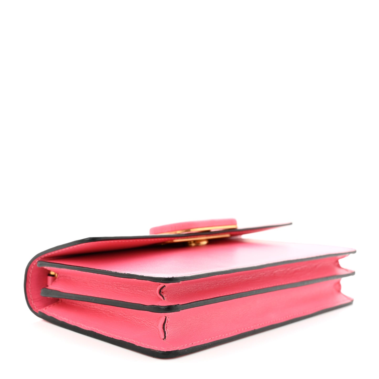 Smooth Calfksin Vlogo Wallet On Chain Feminine Pink