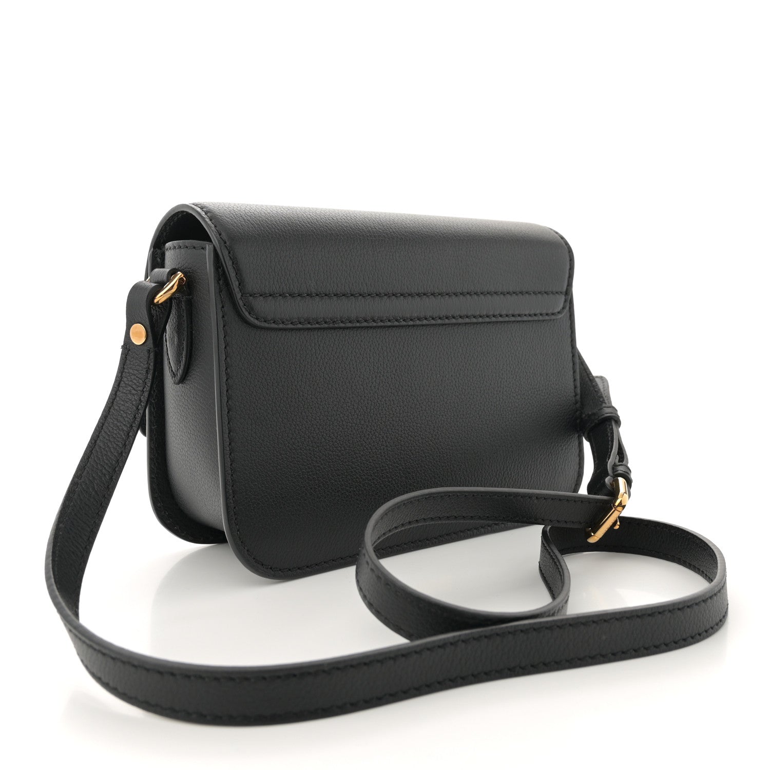 Versace Grained Calfskin La Medusa Flap Shoulder Bag  Black 3 of 9