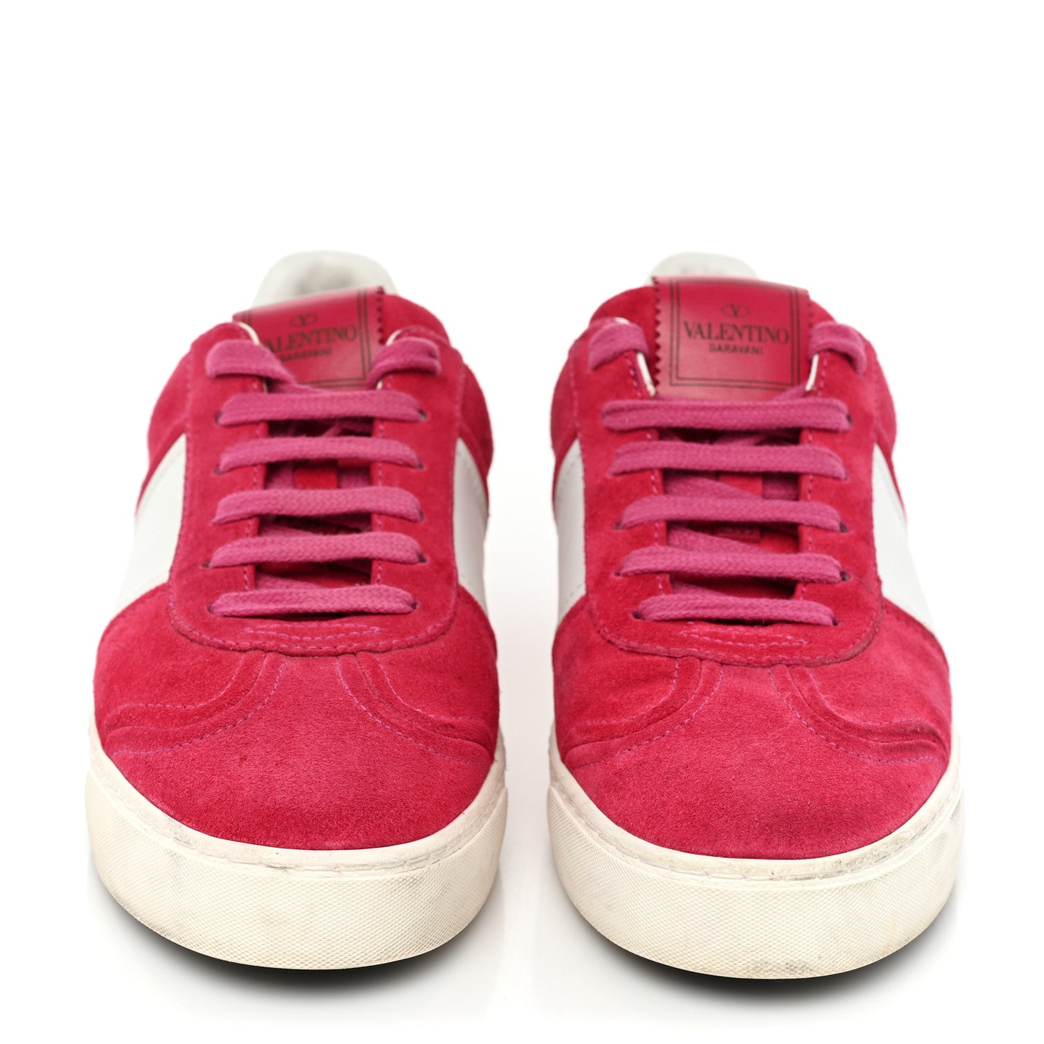 Valentino Garavani Suede Womens Flycrew Sneakers 36.5 Shadow Pink Optic White 2 of 13