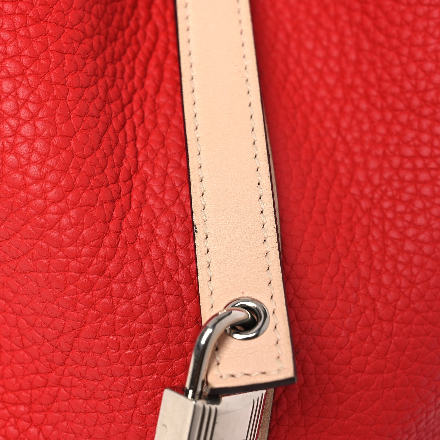 Hermes Taurillon Clemence Swift Eclat Picotin Lock 22 MM Rouge Tomate Rose Eglantine 11 of 13