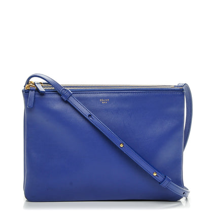 Celine Lambskin Large Trio Crossbody Bag Indigo 1 of 7