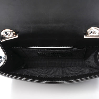 Chanel Plexiglass Patent Mini Striped Boy Brick Flap Black White 5 of 9
