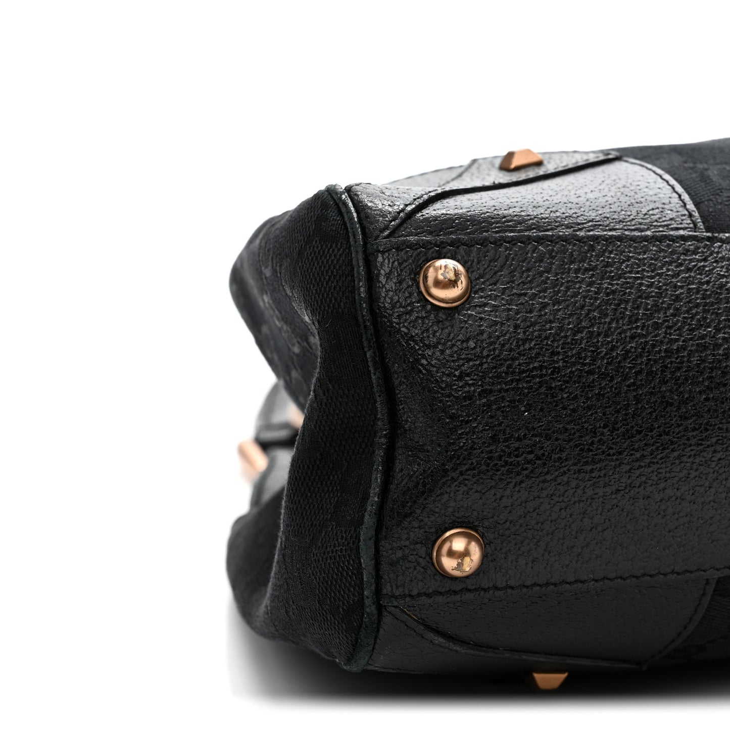 Monogram Calfskin Large Bardot Tote Black