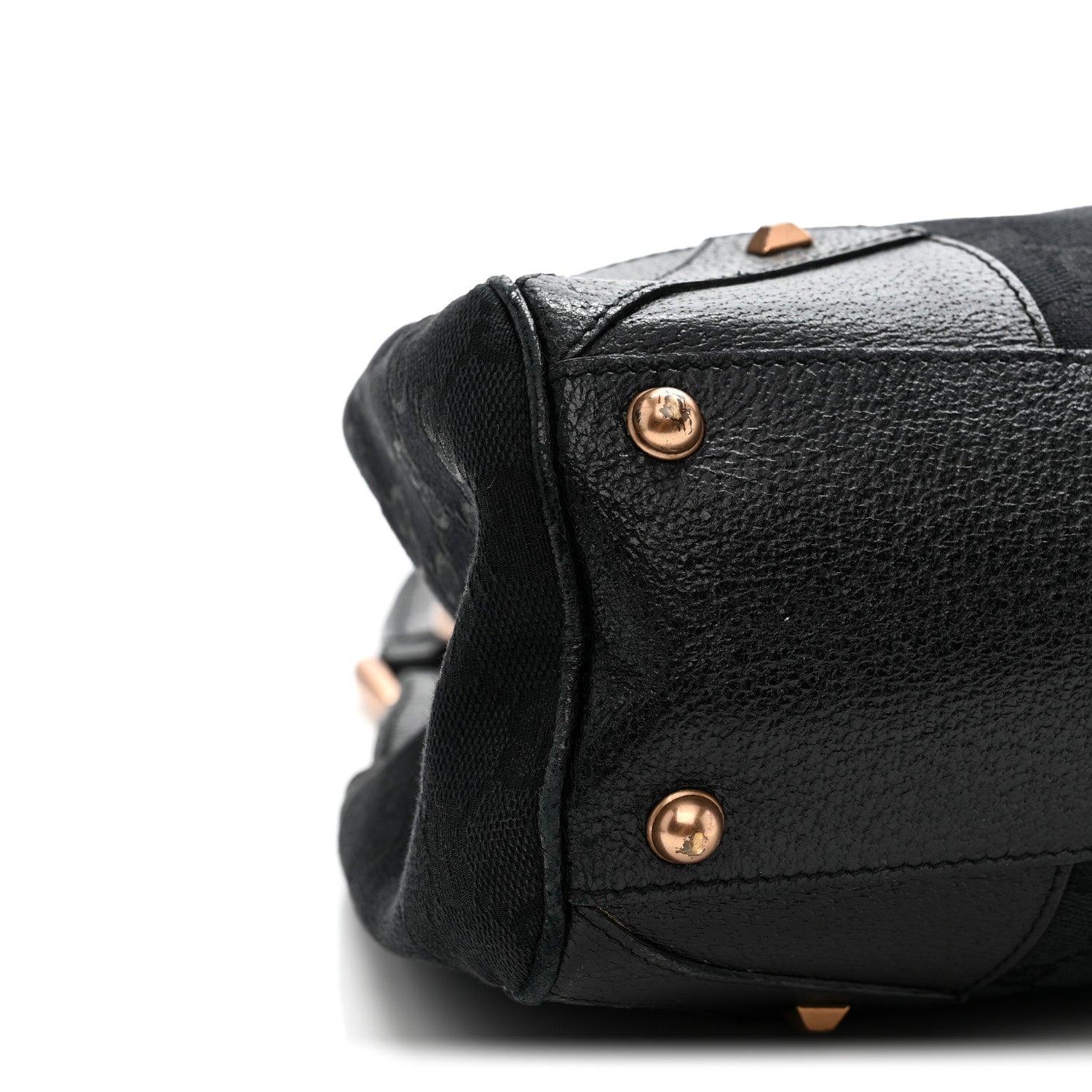 Gucci Monogram Calfskin Large Bardot Tote Black 9 of 13