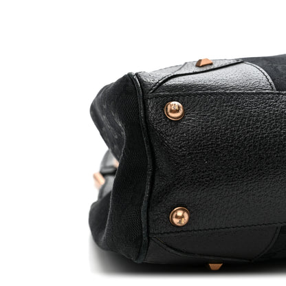 Gucci Monogram Calfskin Large Bardot Tote Black 9 of 13
