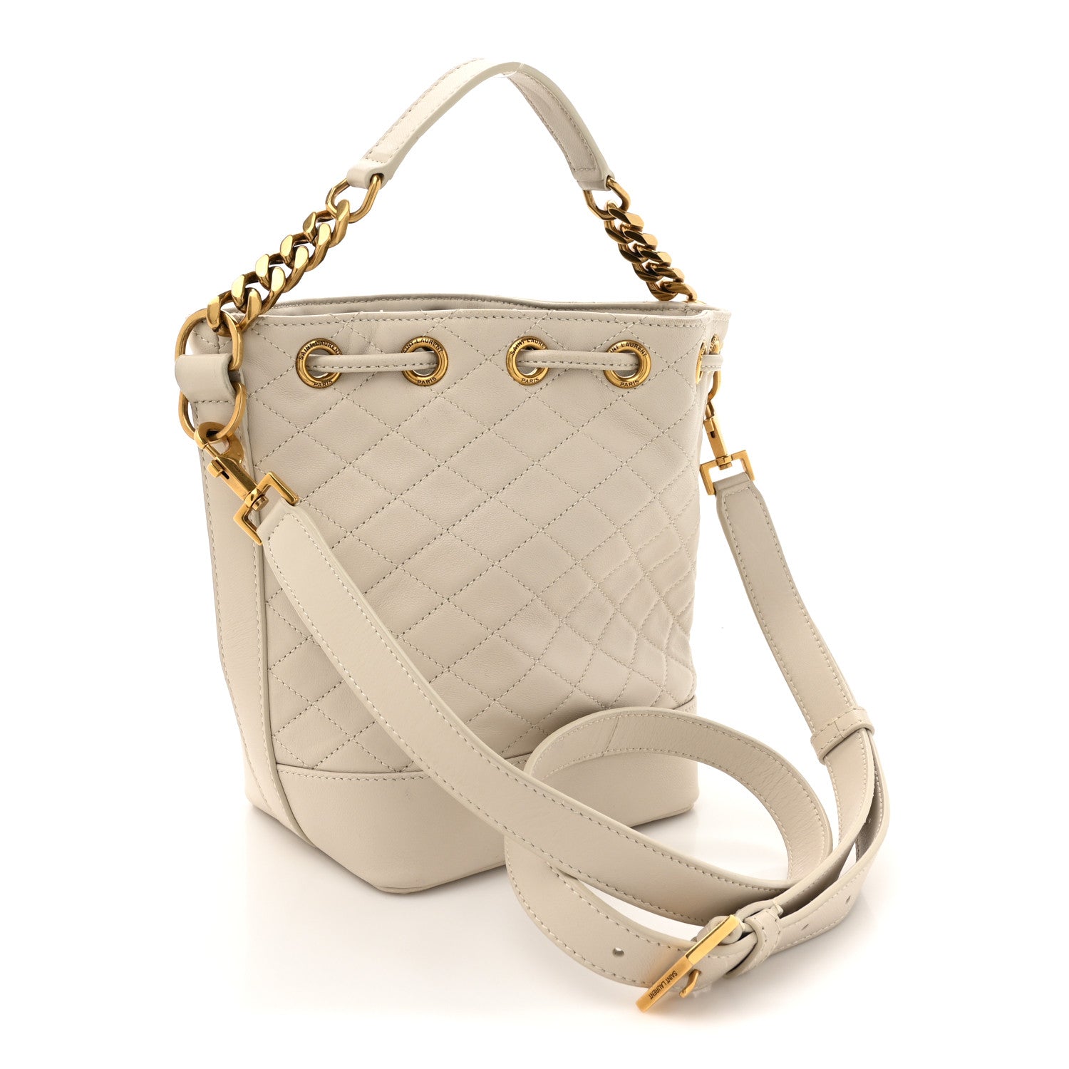 Saint Laurent Lambskin Quilted Small Emmanuelle Bucket Bag  Antique Vintage 3 of 14