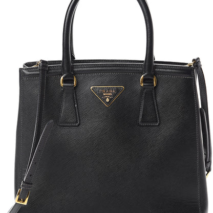 Prada Saffiano Lux Small Parabole Tote Black 6 of 8