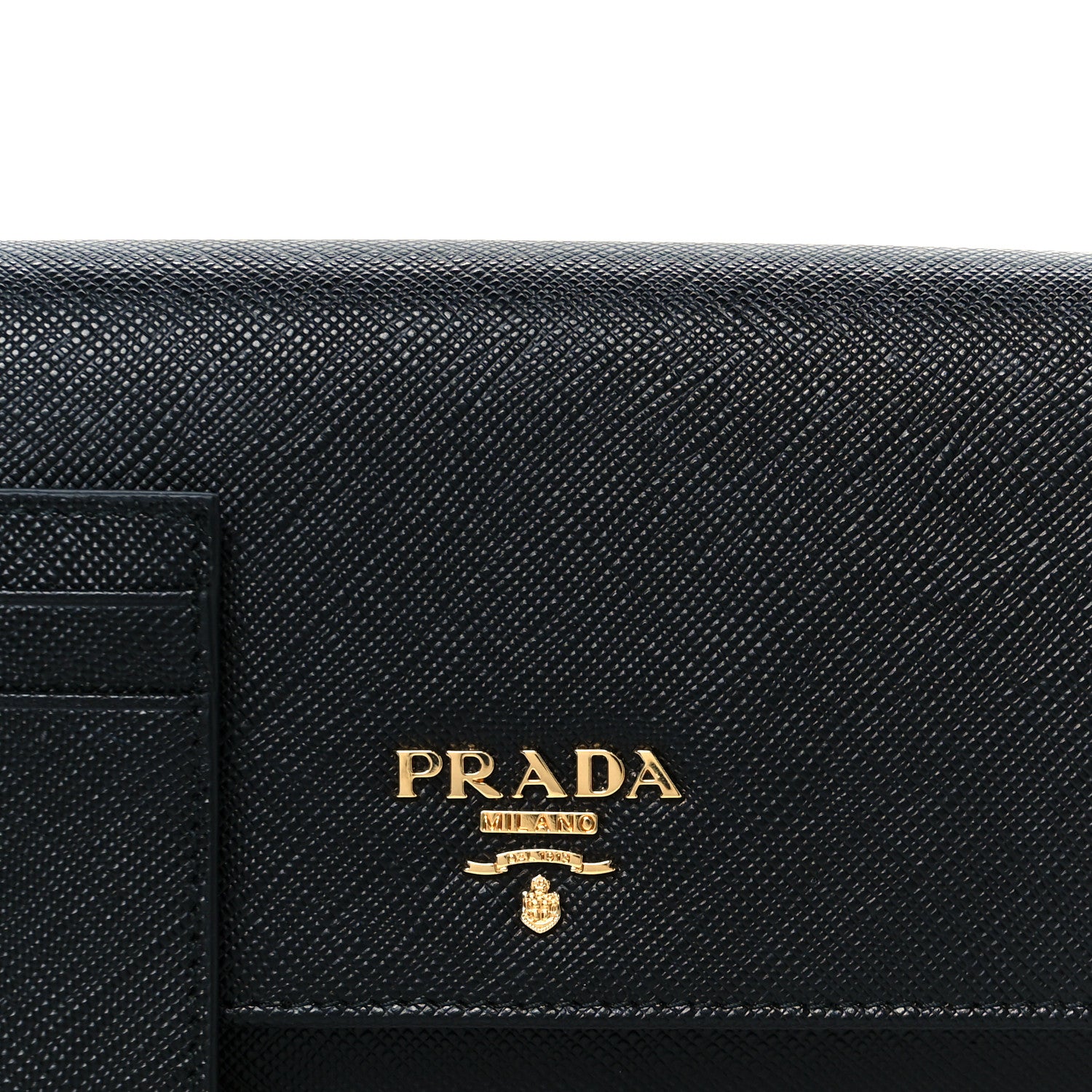 Prada Saffiano Metal Continental Flap Wallet Black 15 of 18