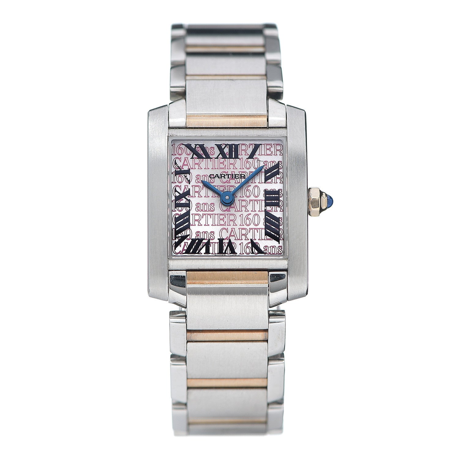 Cartier Stainless Steel 18K Pink Gold 20mm Tank Francaise 160th Anniversary Quartz Watch 1 of 5