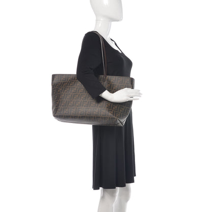 Fendi Zucca Spalmati Medium Roll Tote Tobacco Moro 2 of 15