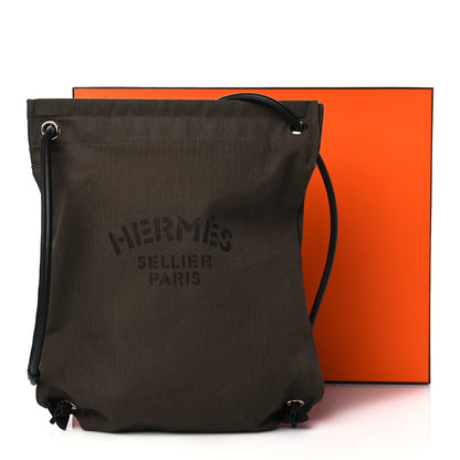 Hermes Herringbone Canvas Swift Maline Bag Kaki Ebene 11 of 11