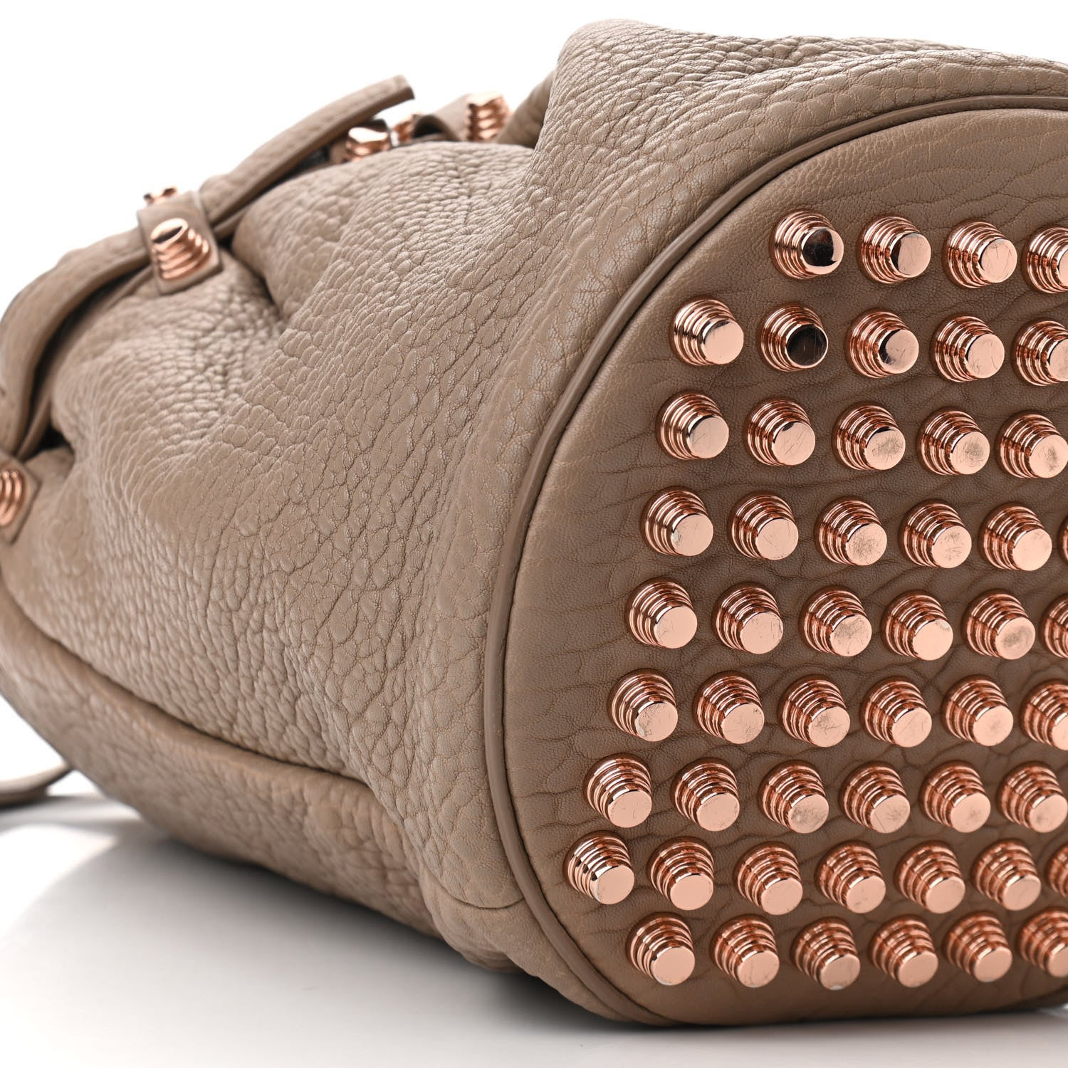 Alexander Wang Pebbled Lambskin Diego Bucket Bag Latte Rose Gold Hardware 8 of 9