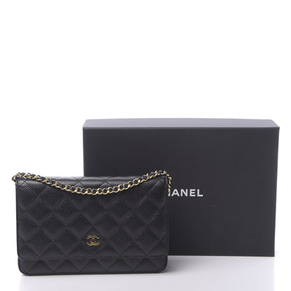 Chanel Caviar Quilted Wallet On Chain WOC Black 12 of 12