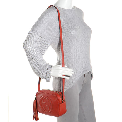 Gucci Pebbled Calfskin Small Soho Disco Bag Sun Orange 2 of 8