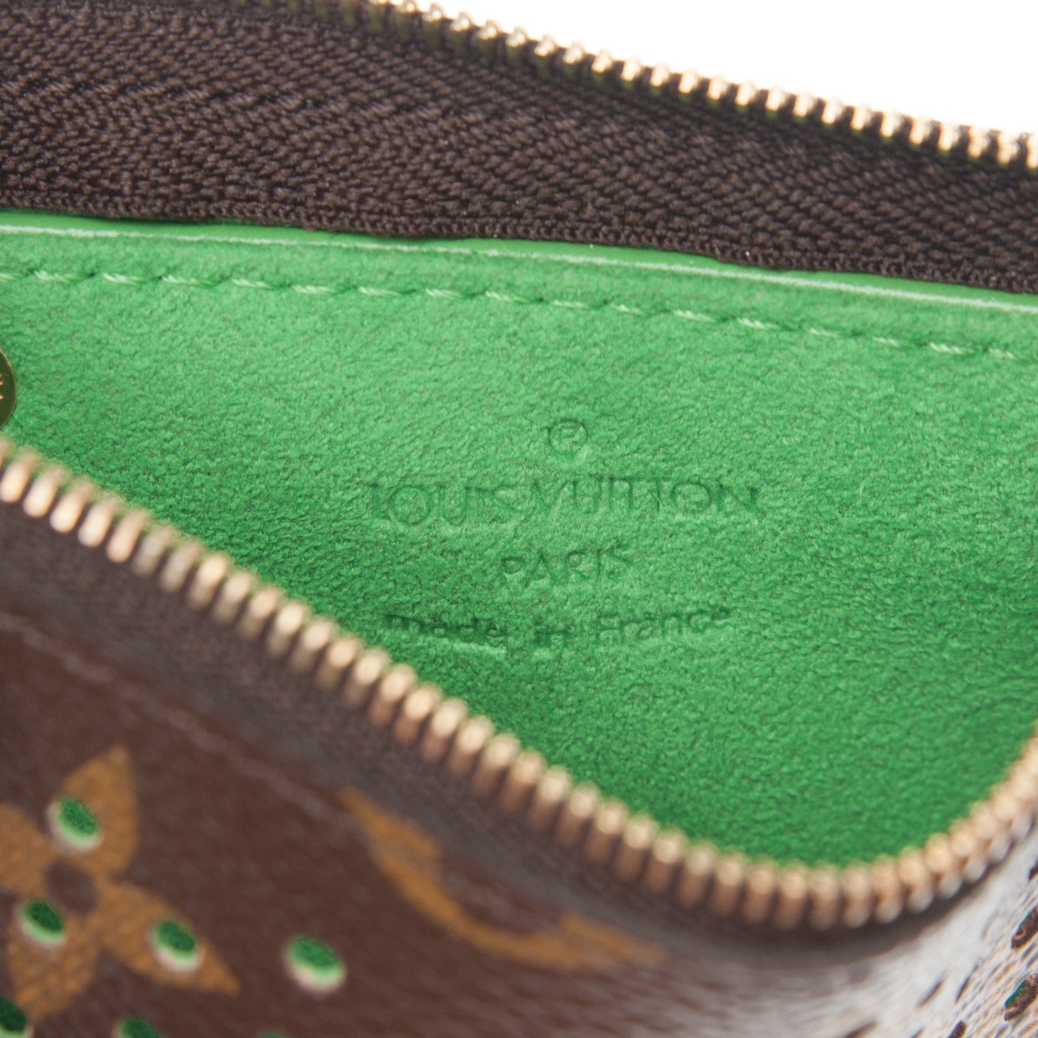 Louis Vuitton Monogram Perforated Key Pouch Green 6 of 7