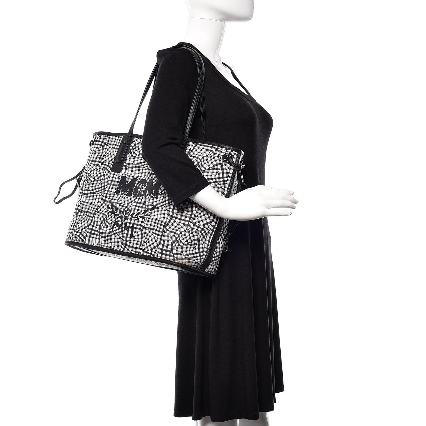 Visetos Medium Liz Reversible Shopper Tote Black
