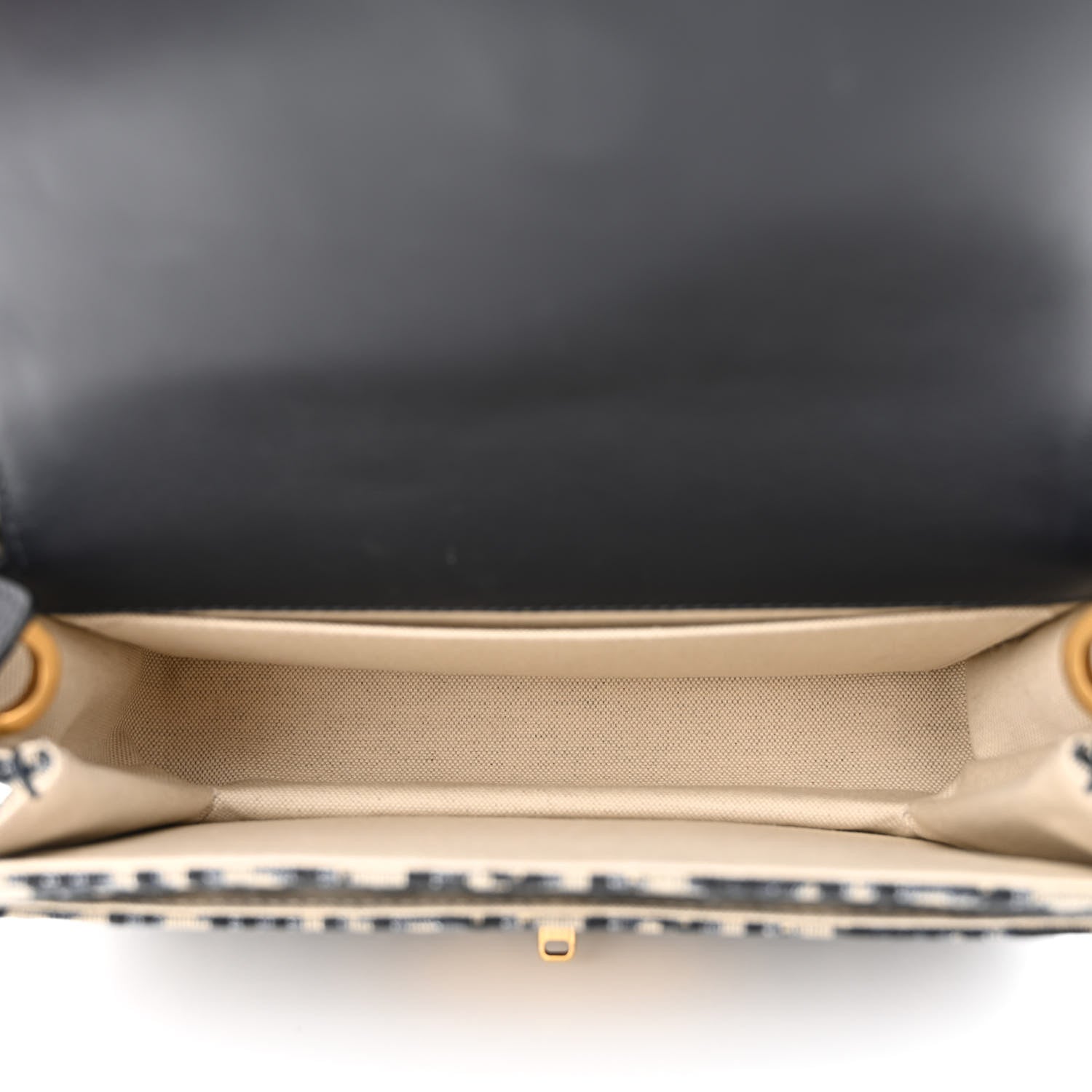 Christian Dior Oblique CD Lock Chain Flap Blue 5 of 12