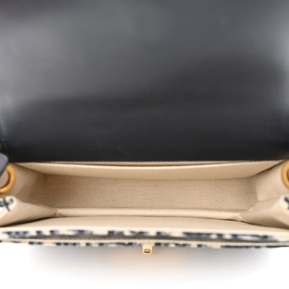 Christian Dior Oblique CD Lock Chain Flap Blue 5 of 12