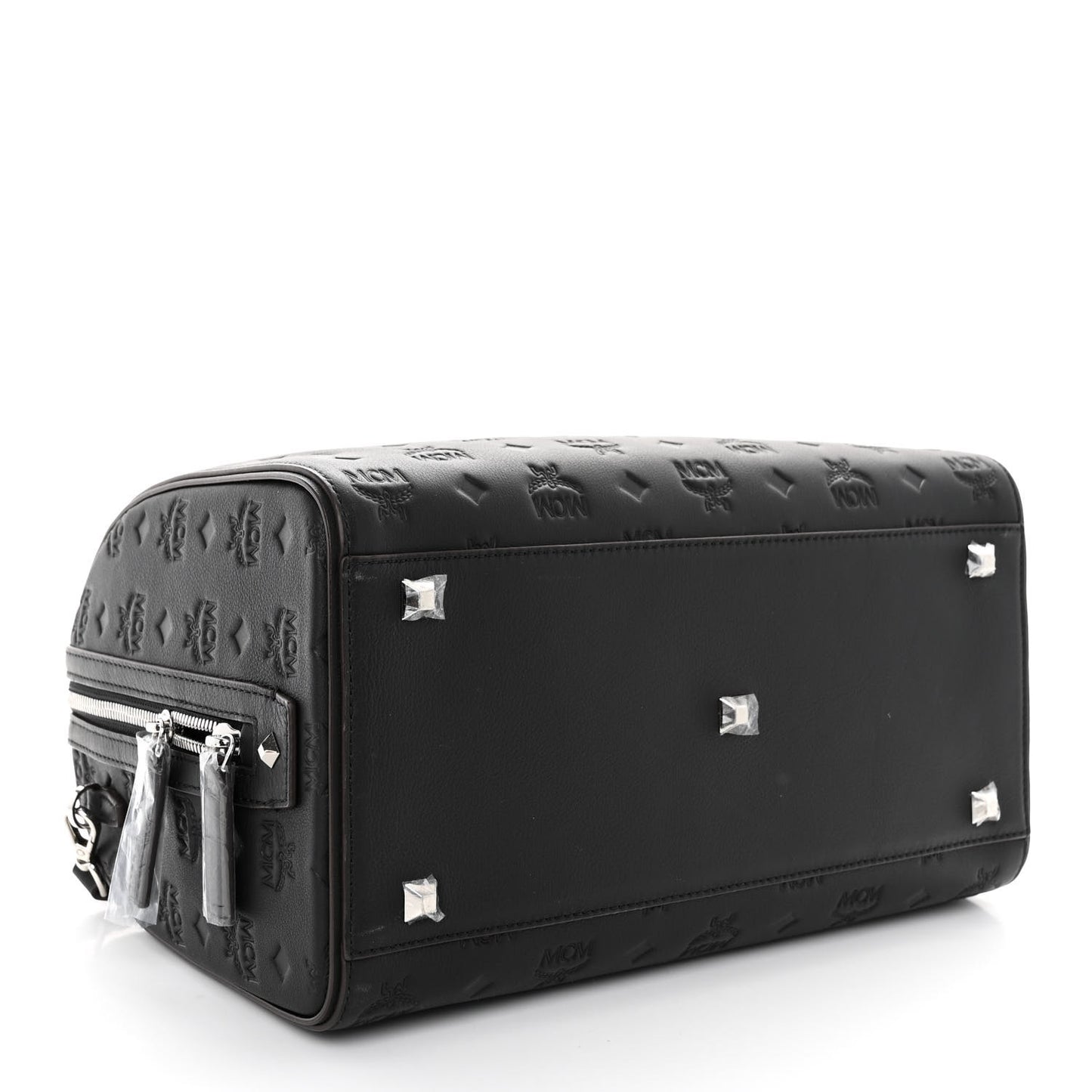 Calfskin Ottomar Monogram Medium Essential Boston Bag Black