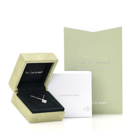 Van Cleef & Arpels 18K White Gold Diamond Sweet Alhambra Pendant Necklace 7 of 7