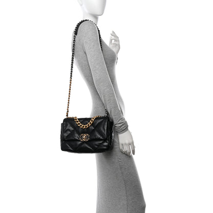 Chanel Goatskin Quilted Medium Chanel 19 Flap Black 2 of 12