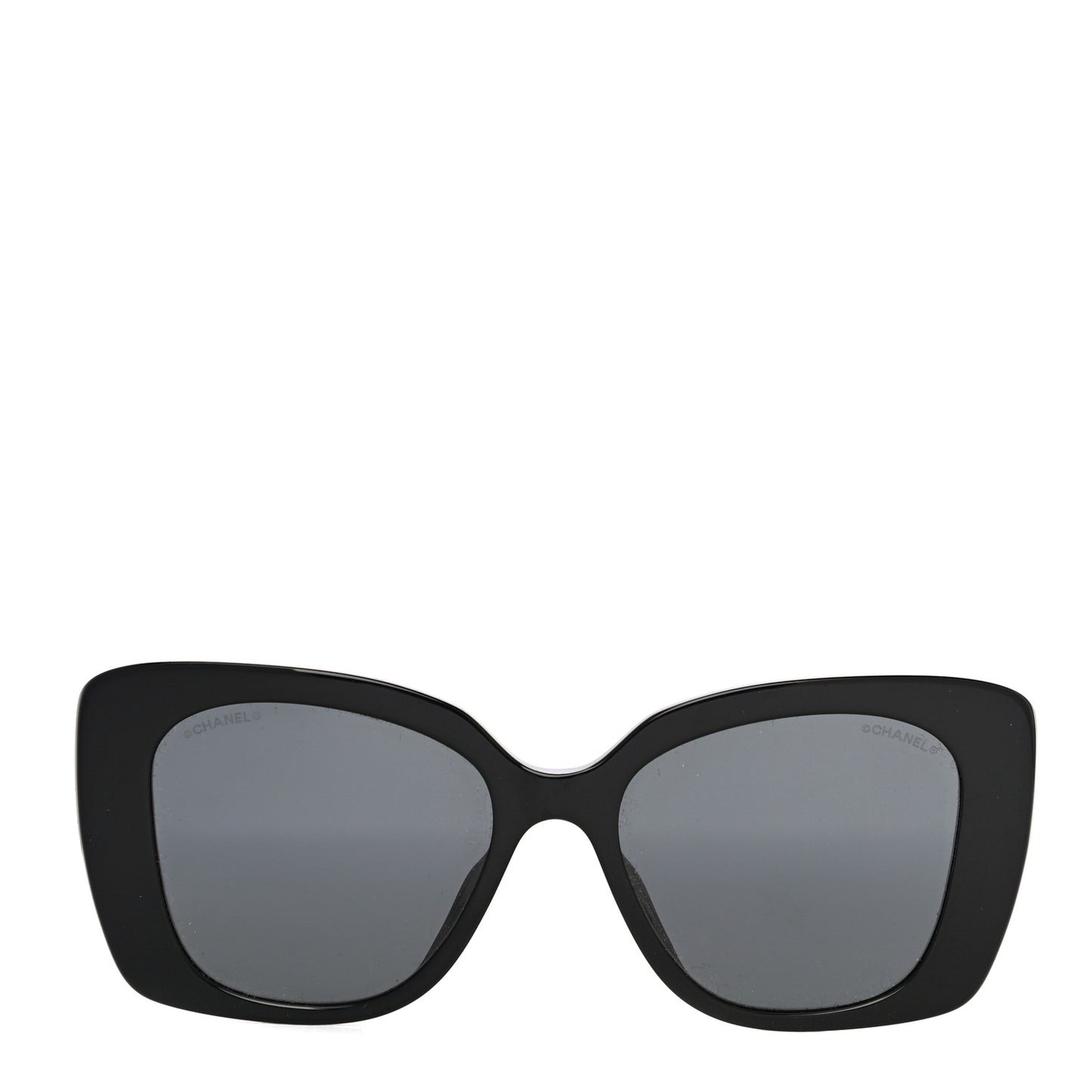Acetate Strass Square Sunglasses 5422-B-A Black White