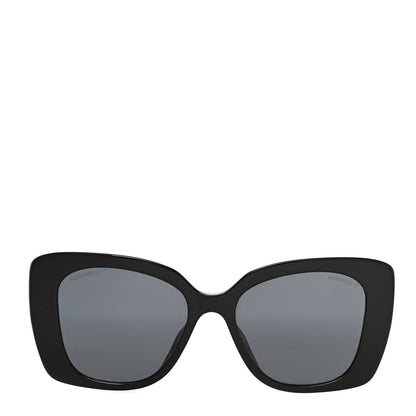 Chanel Acetate Strass Square Sunglasses 5422-B-A Black White 2 of 11