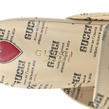 Gucci Calfskin Stamp Print Womens Princetown Slippers 40 Soy Black 7 of 7
