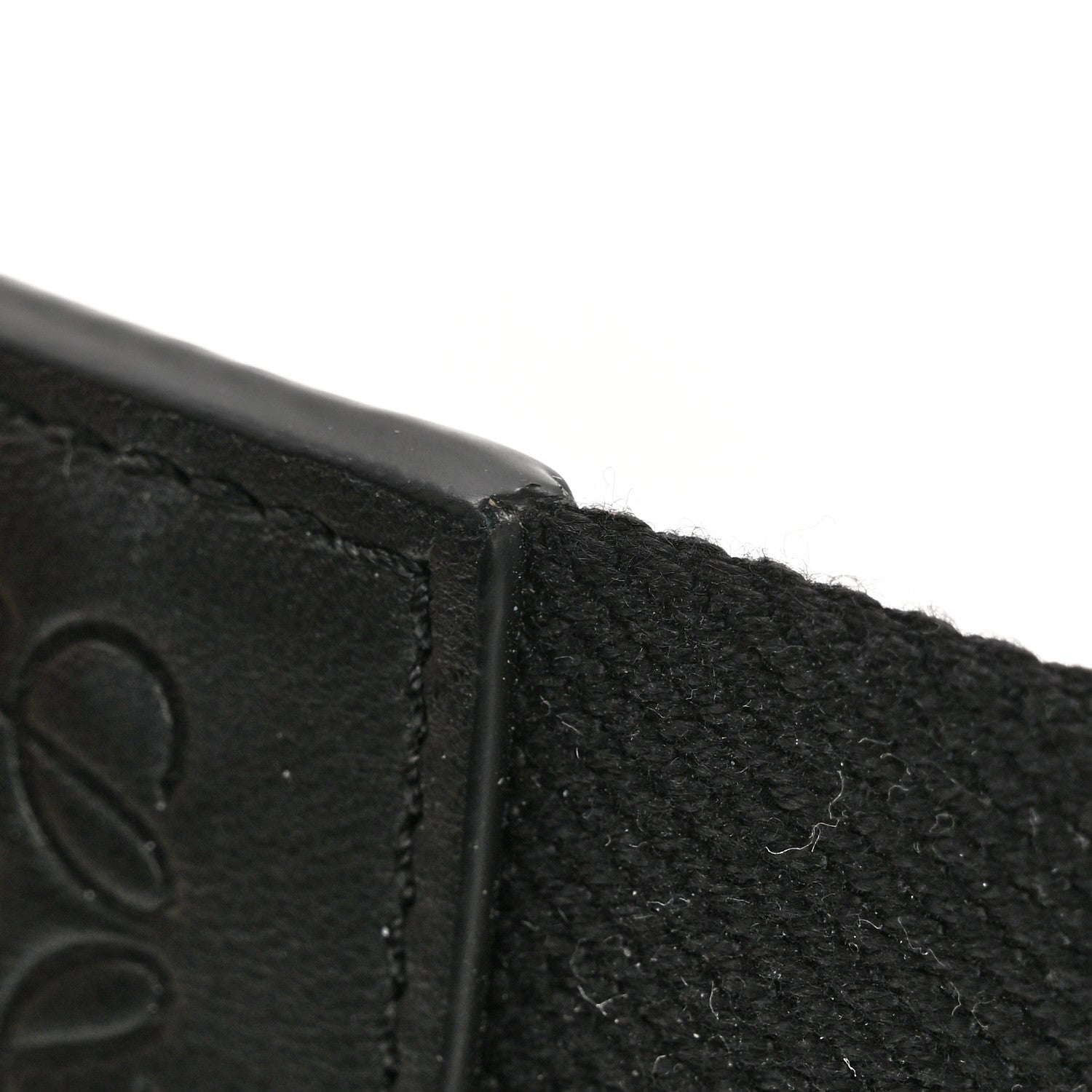 Loewe Calfskin Jacquard Webbing Anagram Strap Black 9 of 10