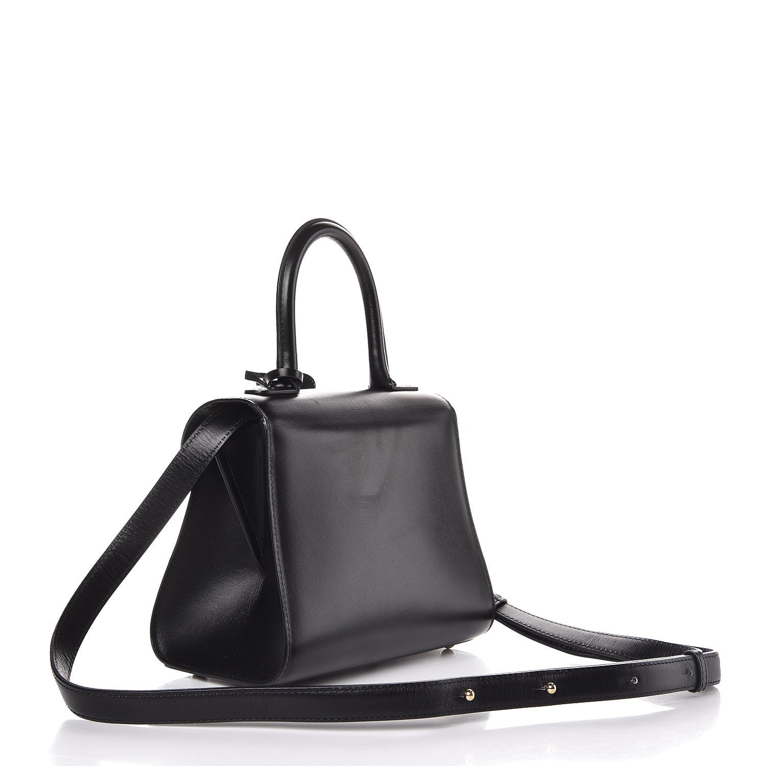 Delvaux Calfskin Mini Brillant Satchel Black 3 of 9